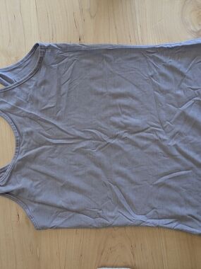 Icebreaker Lavender Gray Ribbed Tank Top